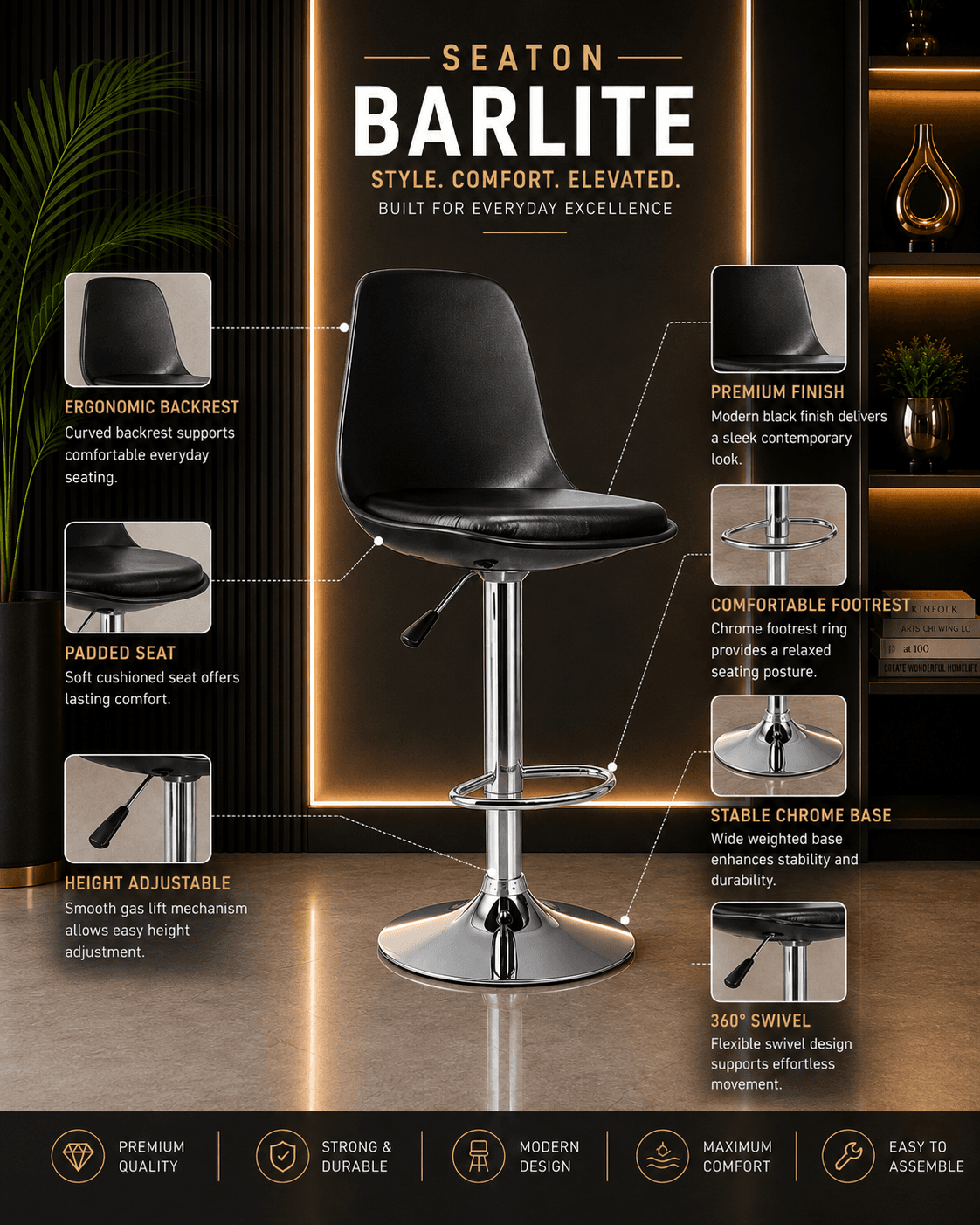 Azure Blue Task Chair 2