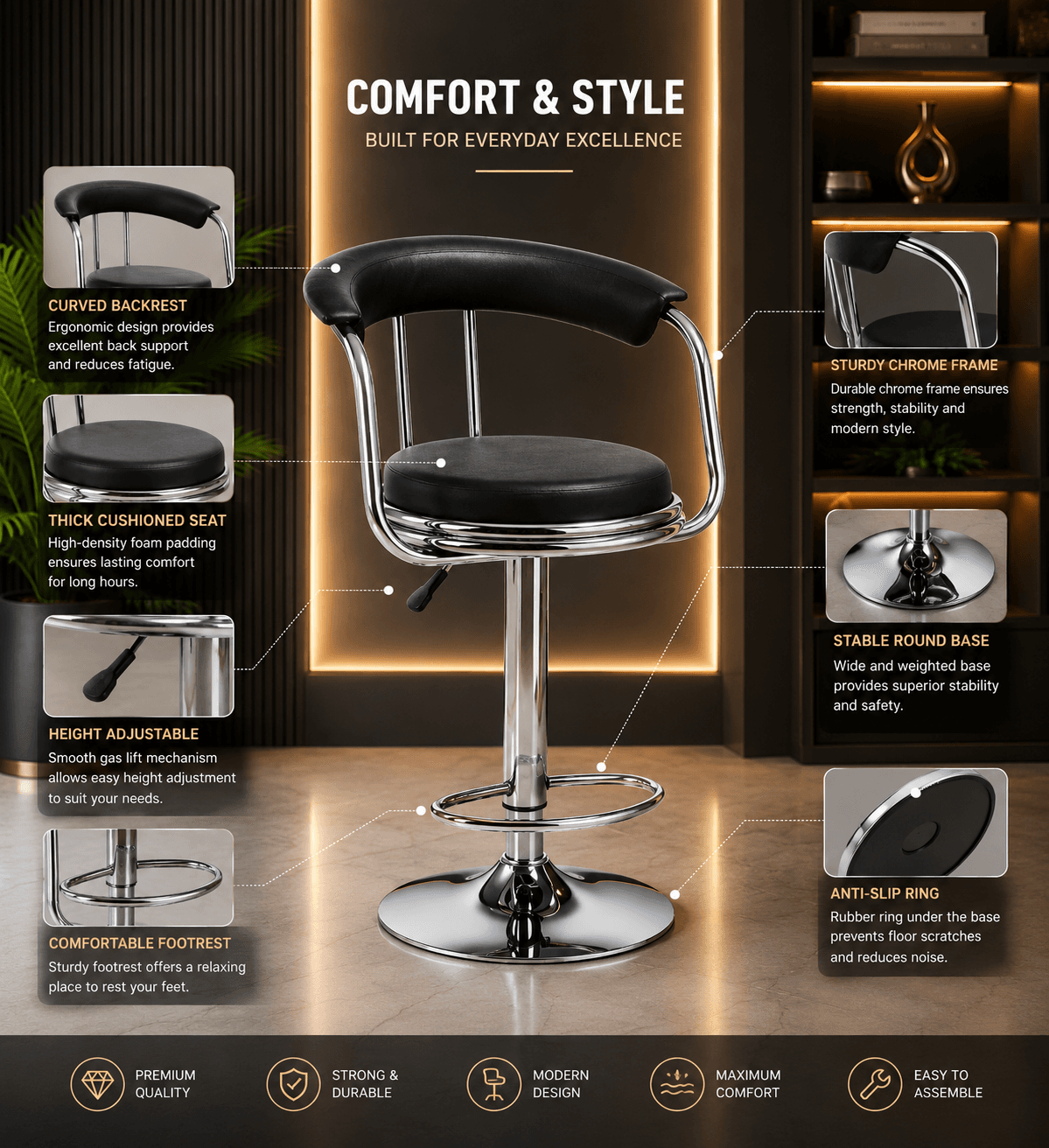 Aero Bar Stool - View 2