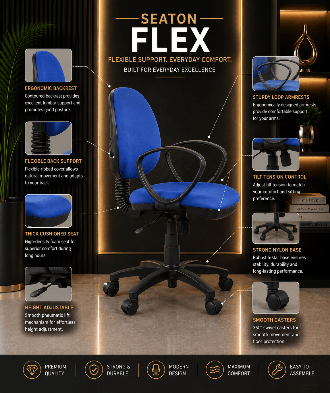 Graphite Mesh Chair 2