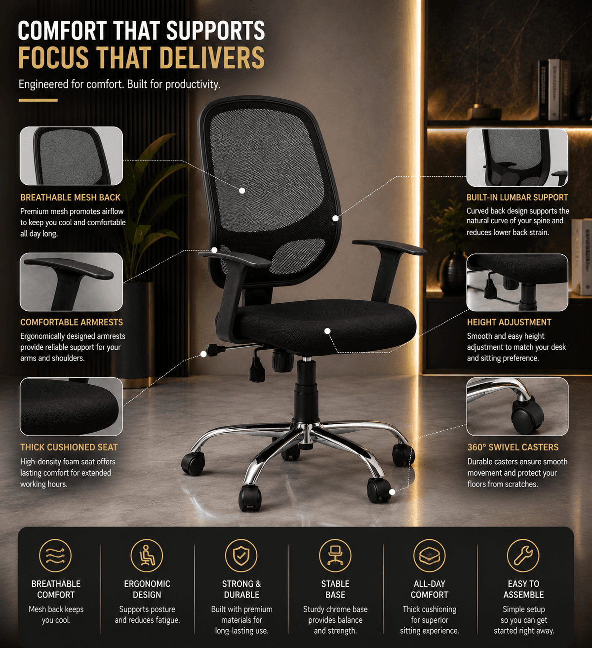 Flex Mesh Office Chair - View 2