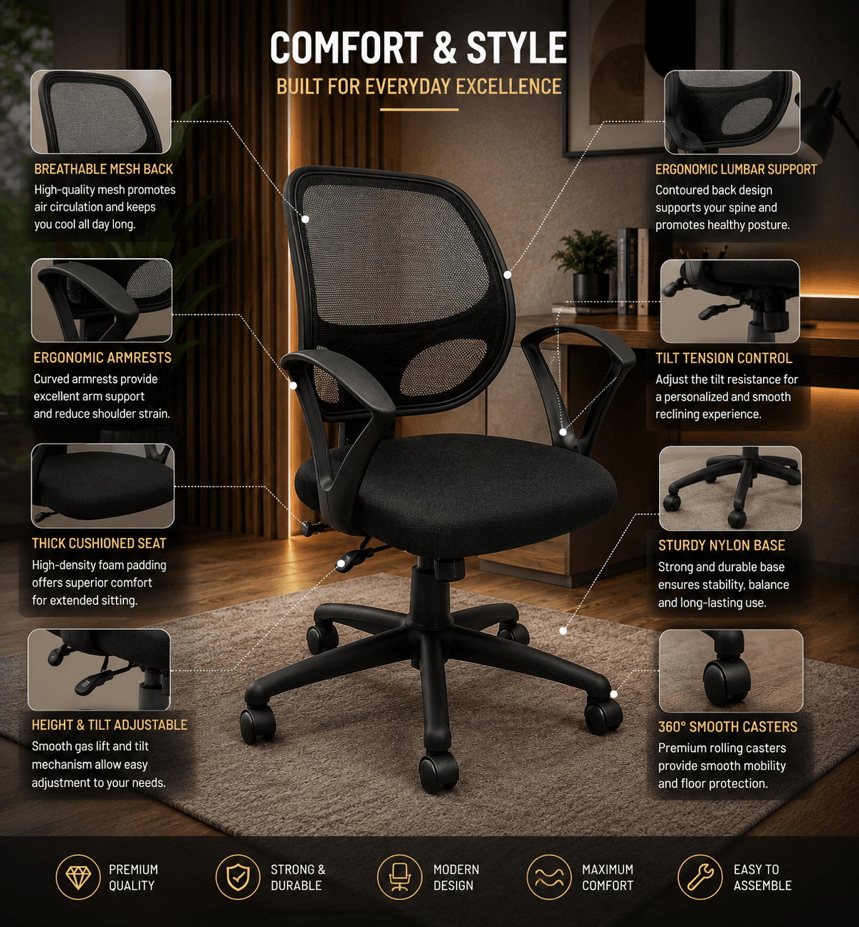 Breeze Mesh Office Chair - View 2