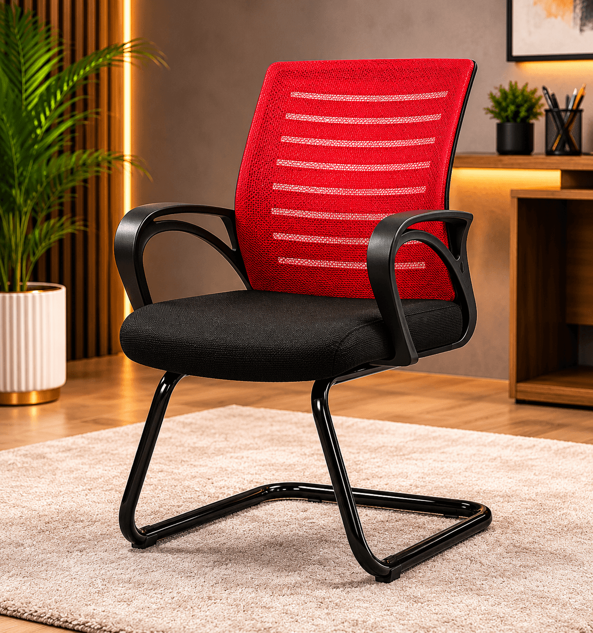 Visitor Mesh Chair — Red Edition - View 1